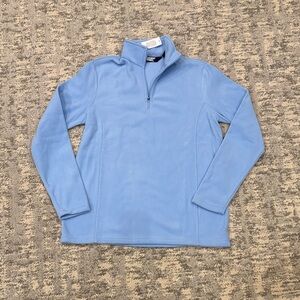 Lands' End Men's Sky Blue Zip-Up Sweater